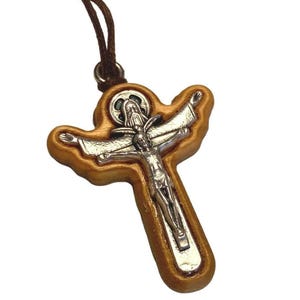 Tertium Millennium Holy Trinity - Wooden Cross Crucifix - Blessed By Pope
