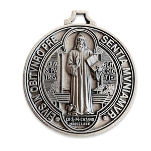 Huge Saint Benedict 2.5&quot; Medal Exorcism - Blessed By Pope