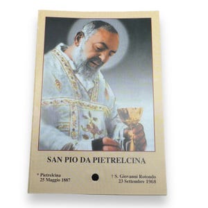 Padre Pio Holy Card - St. Pio vintage Prayer Card