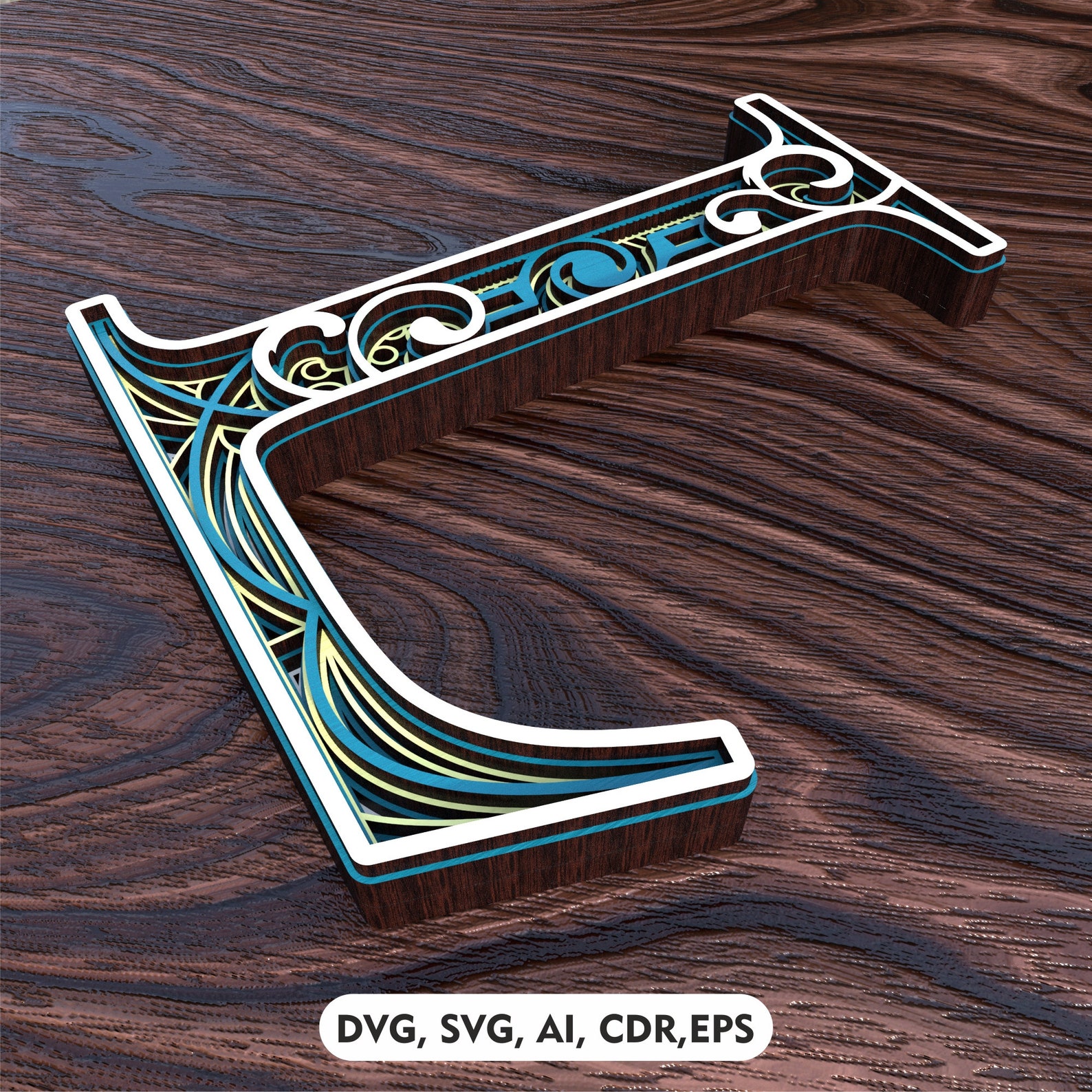 Letters for cricut Alphabet letters for wall decor Layered Etsy