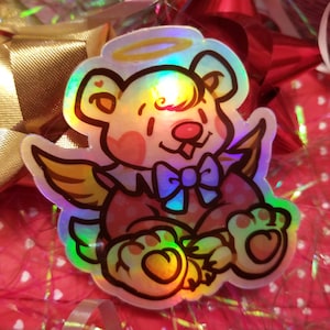 3" Mr. Cuddles Clown Bear Sticker [HOLO VINYL]