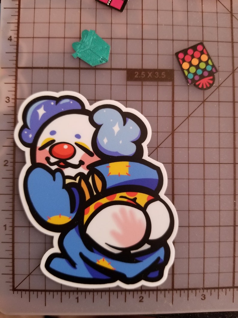 VINYL MATTE 3 Spanky Clown Sticker