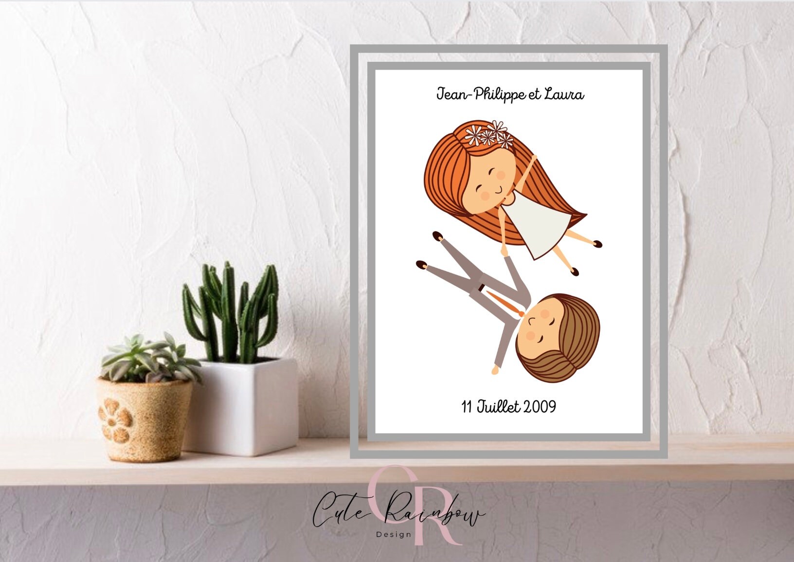 Affiche Mariage/Date Rencontre Anniversaire de Mariage, St Valentin