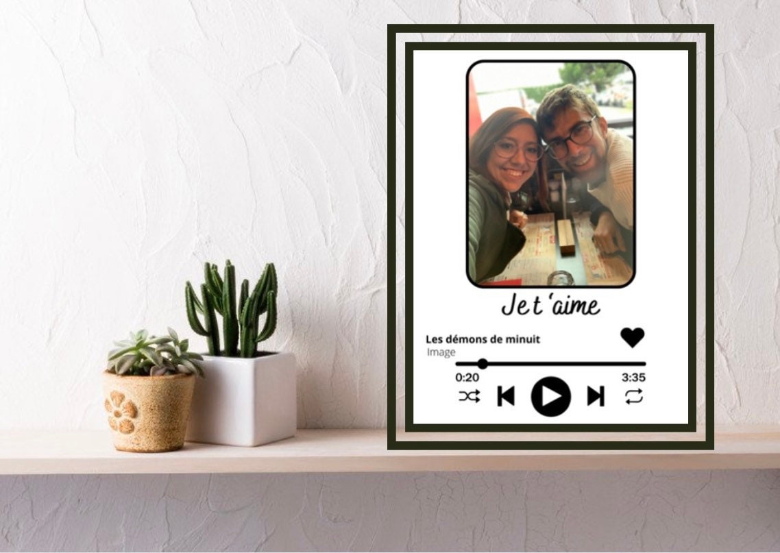 Affiche Photo avec Chanson de Rencontre, Mariage Etc... Souvenir