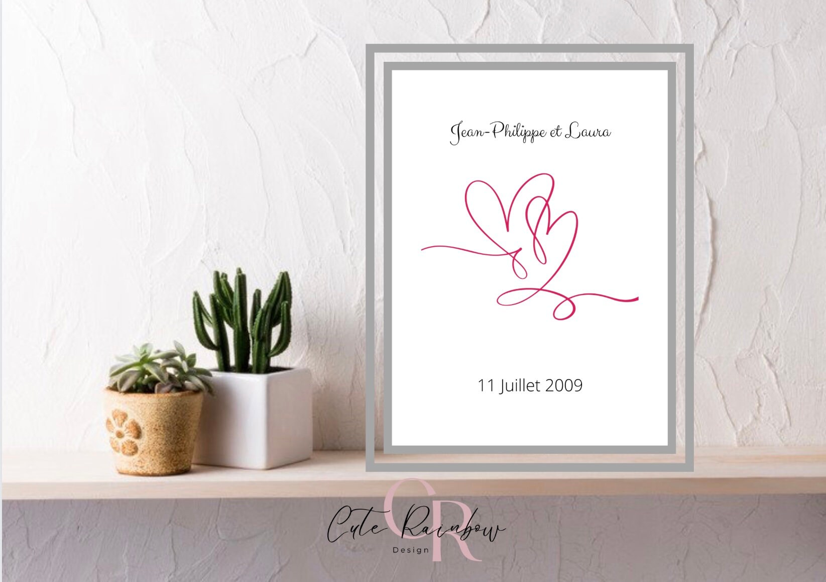 Affiche Mariage/Date Rencontre Anniversaire de Mariage, St Valentin
