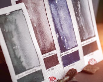 Handmade watercolor NOVEMBER SHADOWS gritty, dark, granulating Artisan quality pigment - sketching, painting, art, watercolours, watercolors