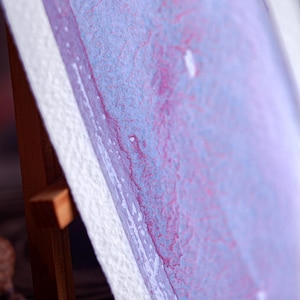 Handgemachtes Aquarell PIXIE BEACH Sand - PINKER blaues Sediment handwerkliches Qualitätspigment, Skizzieren, Malen, Natürliches, Illustration, Granulieren