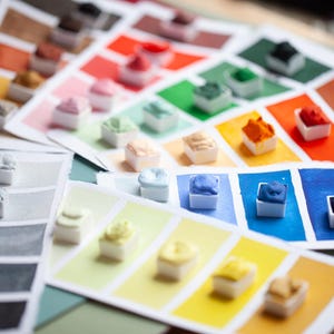 Handmade watercolour SOME RANGE 5pc blue red green ochre artisan quality pigment - sketching, painting, natural, vintage, art, illustration