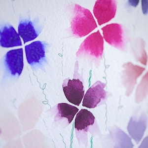 Handmade watercolor 12 PRETTY VIOLETS artisan quality pigment, purple, lilac, sketching, painting, illustration, natural, organic, art,