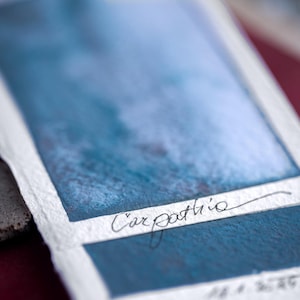 Handgefertigtes Aquarell CARPATHIA blau handwerkliches Qualität Pigment Skizzieren, Malen, natur, malen, aquarellieren, Illustration, granulieren