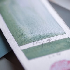 手作り水彩画 LIVELY SAGE 薄青緑 職人品質の顔料、スケッチ、絵画、シェーディング、天然、有機、濃厚、粒状