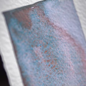 Handgemachtes Aquarell SALAMANDER STIMMUNG: MELLOW orange blau grün, granulierend, handwerkliches Qualitätspigment, skizzieren, malen, illustration, natürlich