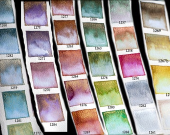 Handmade watercolor ROYAL COURT SINGLES - artisan quality pigment with gold, pearl, bronze, sketching, paint, metallic, calligraphy, art