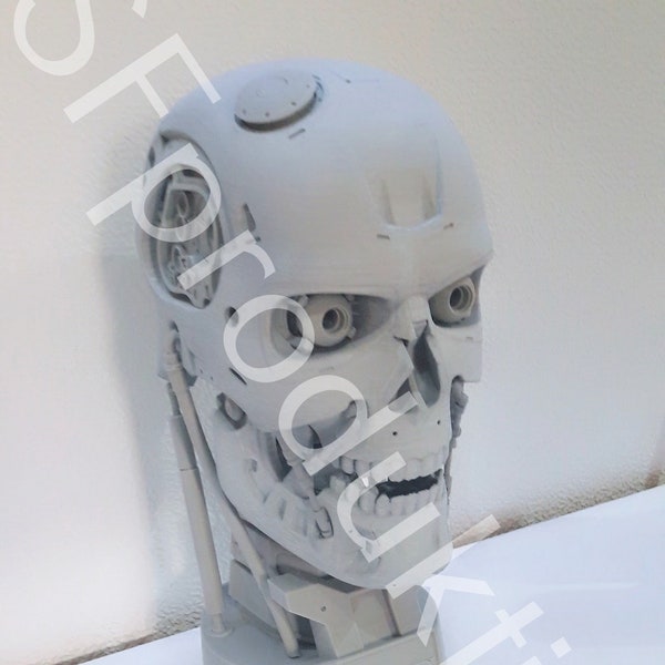 T2 Terminator T800 Endoskeletton Head 1:1 Lifesize Kit // Replica Endoskeleton // Bust // Bust // Stand Figure
