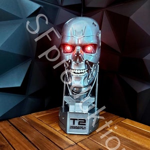 T2 Terminator T800 Endoskeletton Head 1:1 Lifesize // Replica Endoskeleton // Bust // Bust // Stand Figure