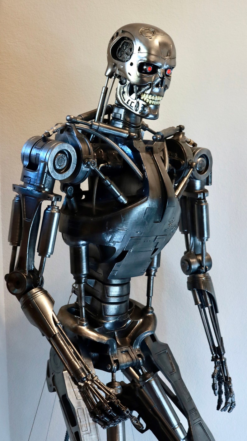 T2 Terminator T800 Endosquelette 1:1 Lifesize mobile // Réplique Endosquelette // Buste // Buste // Stand Figure image 3