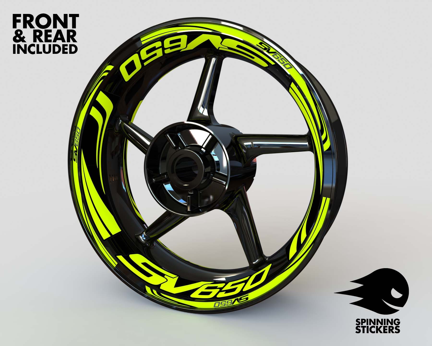 YLFDC Motorcycle Reflective Rim Wheel Decals For SUZUKI SV650S - Waterproof Tire Stickers In Multiple Colors