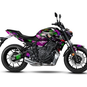 Graphic kit for Yamaha MT-07 MT07 2021-2023 &quot;JOKER&quot; Motorcycle Decals Graphics liserets aufkleber Autocollants Stickers