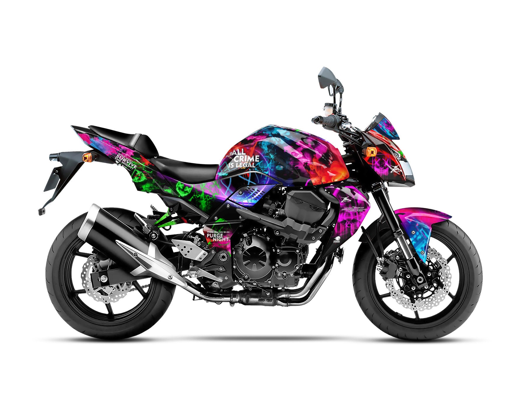 PURGE Graphic Kit for Z750 2007-2012 Motorcycle Decals Graphics