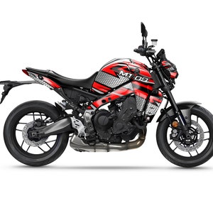 Graphic kit for Yamaha MT-09 MT09 2014-2023 &quot;Hexagon&quot; Motorcycle Decals Graphics liserets aufkleber Autocollants Stickers