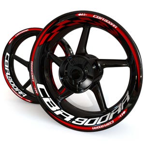 Wheel Stickers for Honda CBR900RR Checker Rim Tape Stripes Decals Graphics liserets Felgenaufkleber Autocollants de jante Rim Stickers
