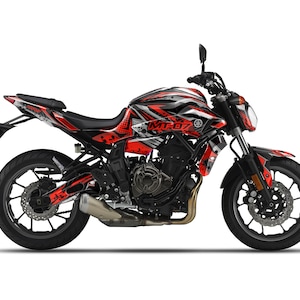 Graphic kit for Yamaha MT-07 MT07 2014-2020 &quot;Wrath&quot; Motorcycle Decals Graphics liserets aufkleber Autocollants Stickers