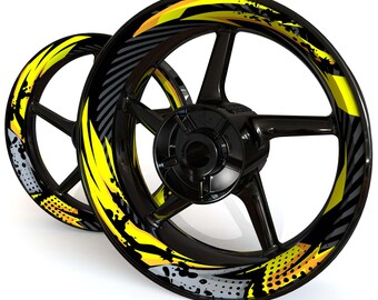 BIKE-label Juego de 4 pegatinas para llantas compatibles con KTM Moto