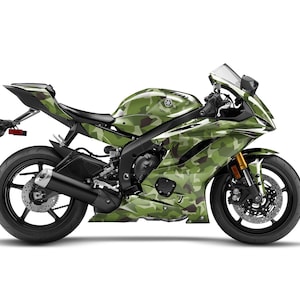 Graphic kit for Yamaha R6 YZF-R6 2017-2021 &quot;Camo&quot; Motorcycle Decals Graphics liserets aufkleber Autocollants Stickers