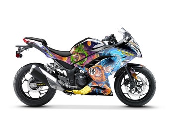 Kawasaki Ninja 300 2013-2017 ZX-3R Theme Graphic Decal Wrap