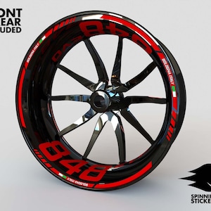 Wheel Stickers for DUCATI 848 EVO Rim Stickers Decals Tape Stripes Graphics liserets Felgenaufkleber Autocollants de jante velg stickers