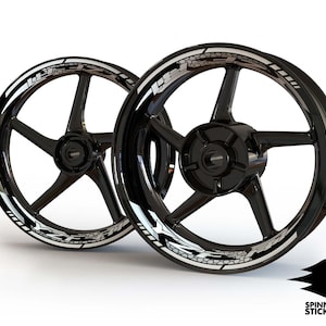 Wheel Stickers Yamaha YZF-R1 YZF R1 &quot;Hexagon&quot; Stickers Decals Stripes Graphics liserets Felgenaufkleber Autocollants de jante velg stickers