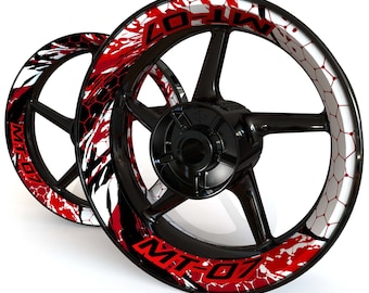 Yamaha XJR Felgenaufkleber - Reflektierende Radaufkleber Set