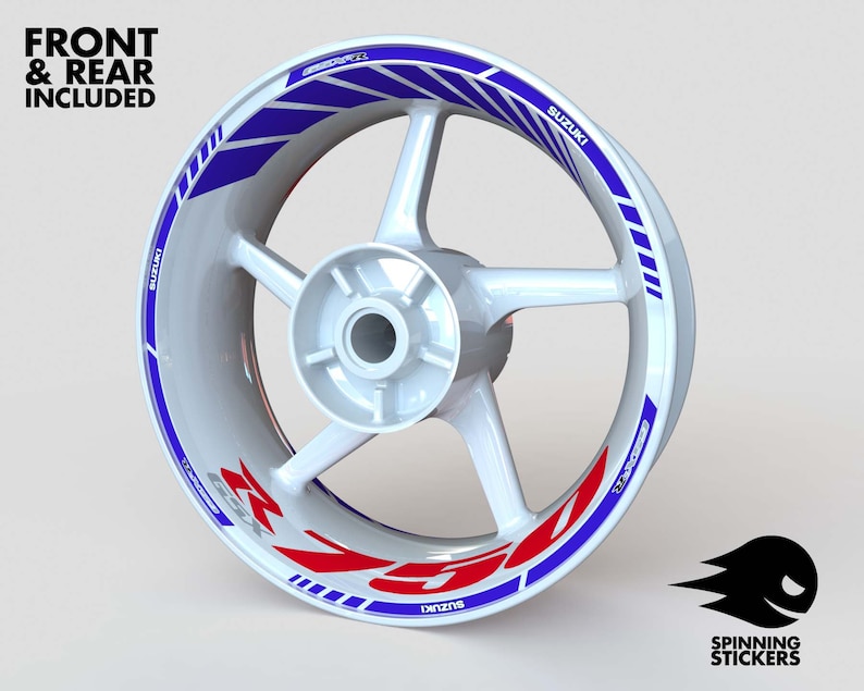 SUZUKI GSXR 600 wheel decals tape stickers gsxr600 Reflective 17 rim
