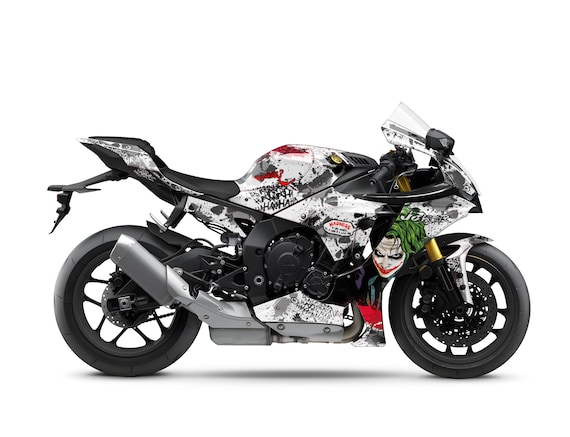 Adesivi Moto Yamaha R1 – Decalcomanie Grafica Argento Cromato Outline – 2 Pezzi - 2