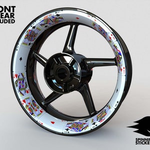 Wheel Stickers Royal Cards Rim Stickers Decals Tape Stripes Graphics liserets Felgenaufkleber Autocollants de jante velg stickers