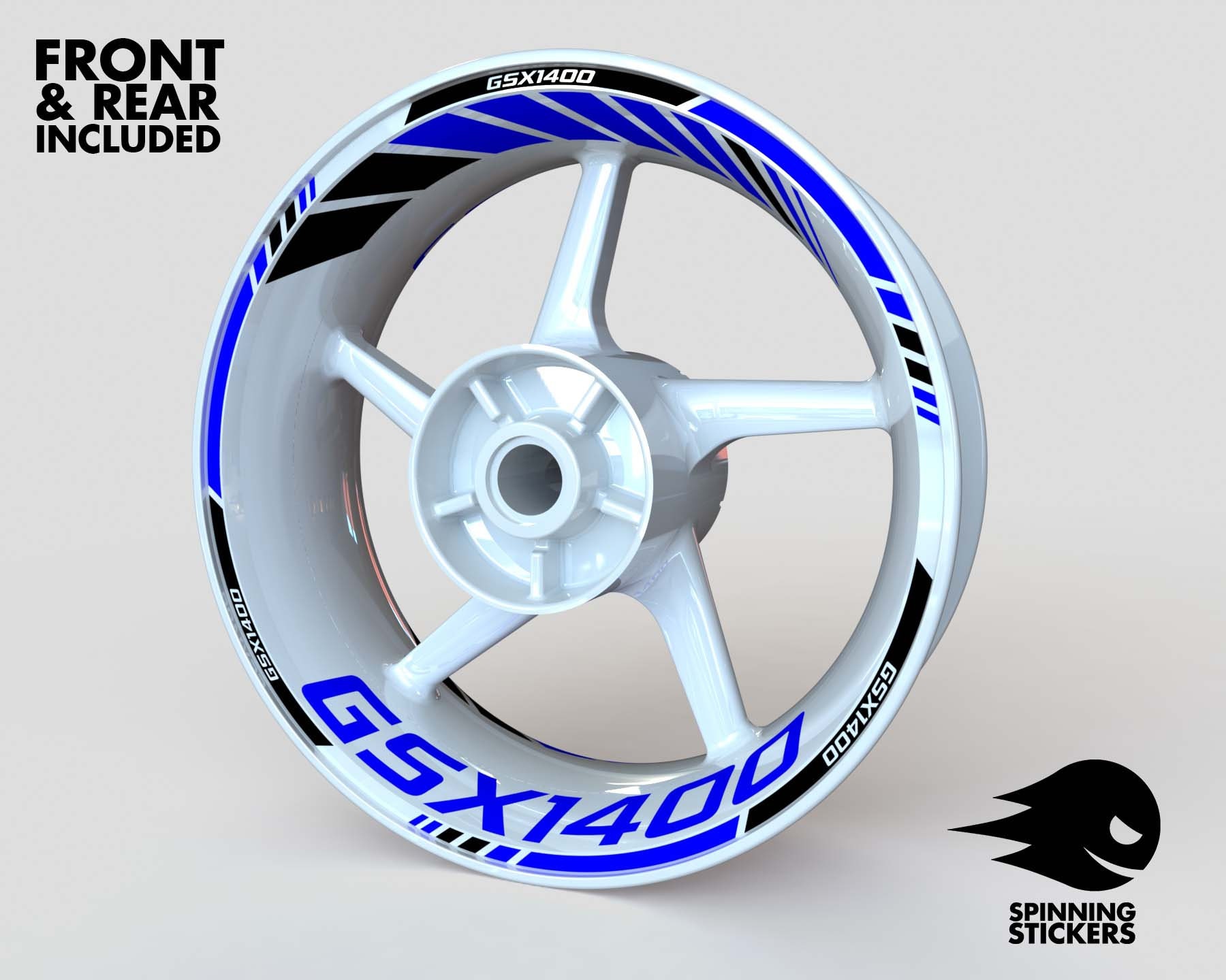 Wheel Stickers for Suzuki GSX1400 Rim Stickers Decals Tape Stripes