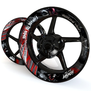 Wheel Stickers VENOM Rim Stickers Decals Tape Stripes Graphics liserets Felgenaufkleber Autocollants de jante velg stickers