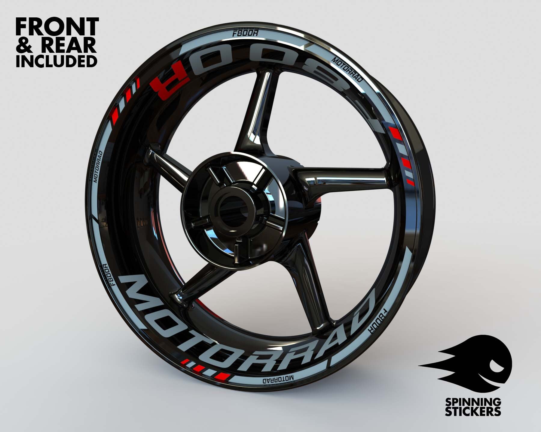 Wheel Stickers for BMW F800R Rim Stickers Decals Tape Stripes Graphics ...