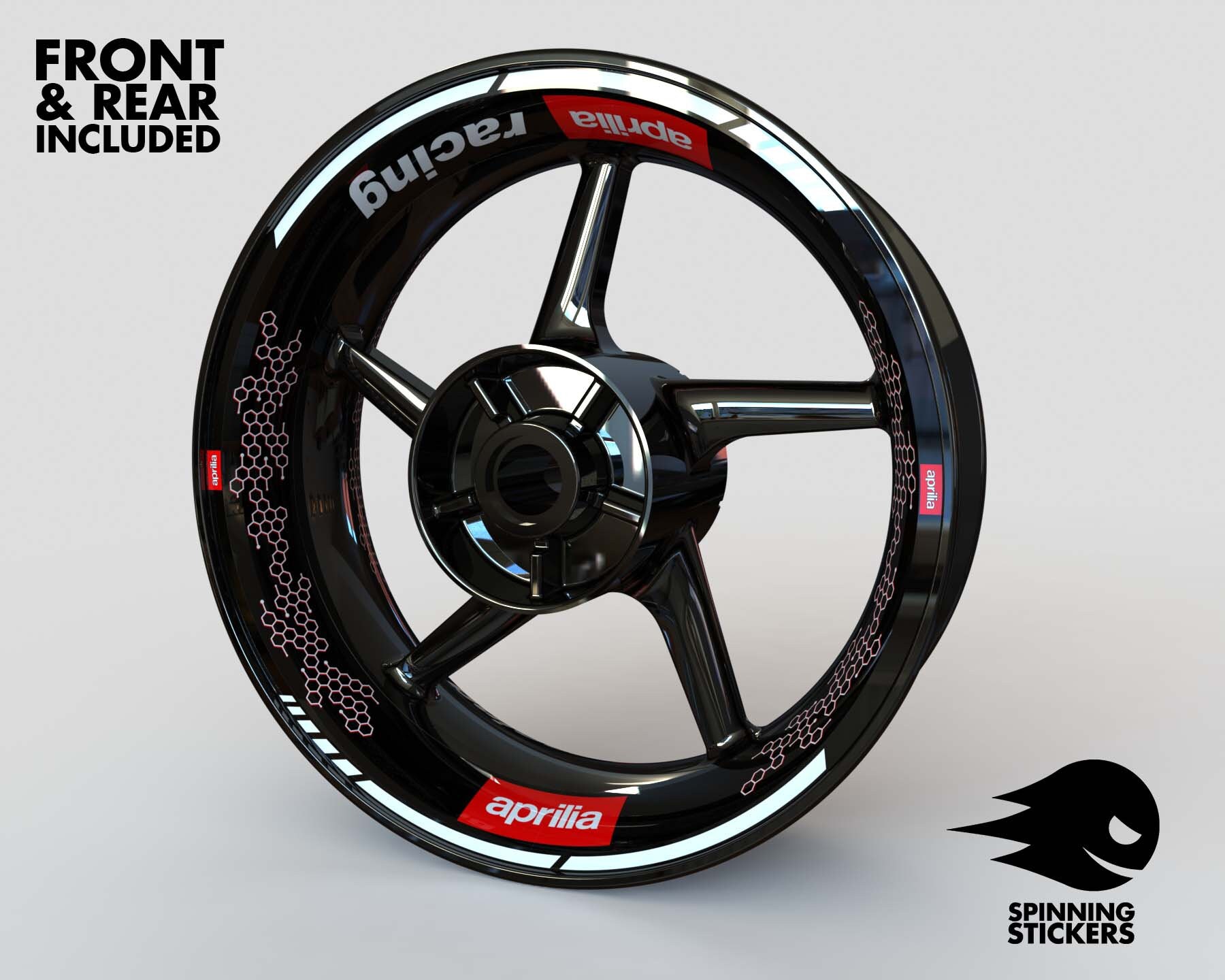 ホイールステッカーリムデカー オートバイ 1 セットフロント & リア