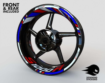 Wheel Stickers for BMW S1000R Rim Tape Motorcycle Decals Graphics 17&quot; liserets Felgenaufkleber Autocollants de jante Rim Stickers