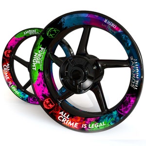 Wheel Stickers &quot;Purge&quot; Rim Stickers Decals Tape Stripes Graphics liserets Felgenaufkleber Autocollants de jante velg stickers