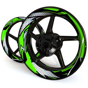 Wheel Stickers &quot;Hexagon&quot; Rim Stickers Decals Tape Stripes Graphics liserets Felgenaufkleber Autocollants de jante velg stickers