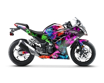 カワサキ Ninja 400 2018-2024 Ninja Fuky Geo Shapes テーマ