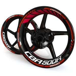Wheel Stickers for Honda CBR500R Classic Rim Tape Stripes Decals Graphics liserets Felgenaufkleber Autocollants de jante Rim Stickers