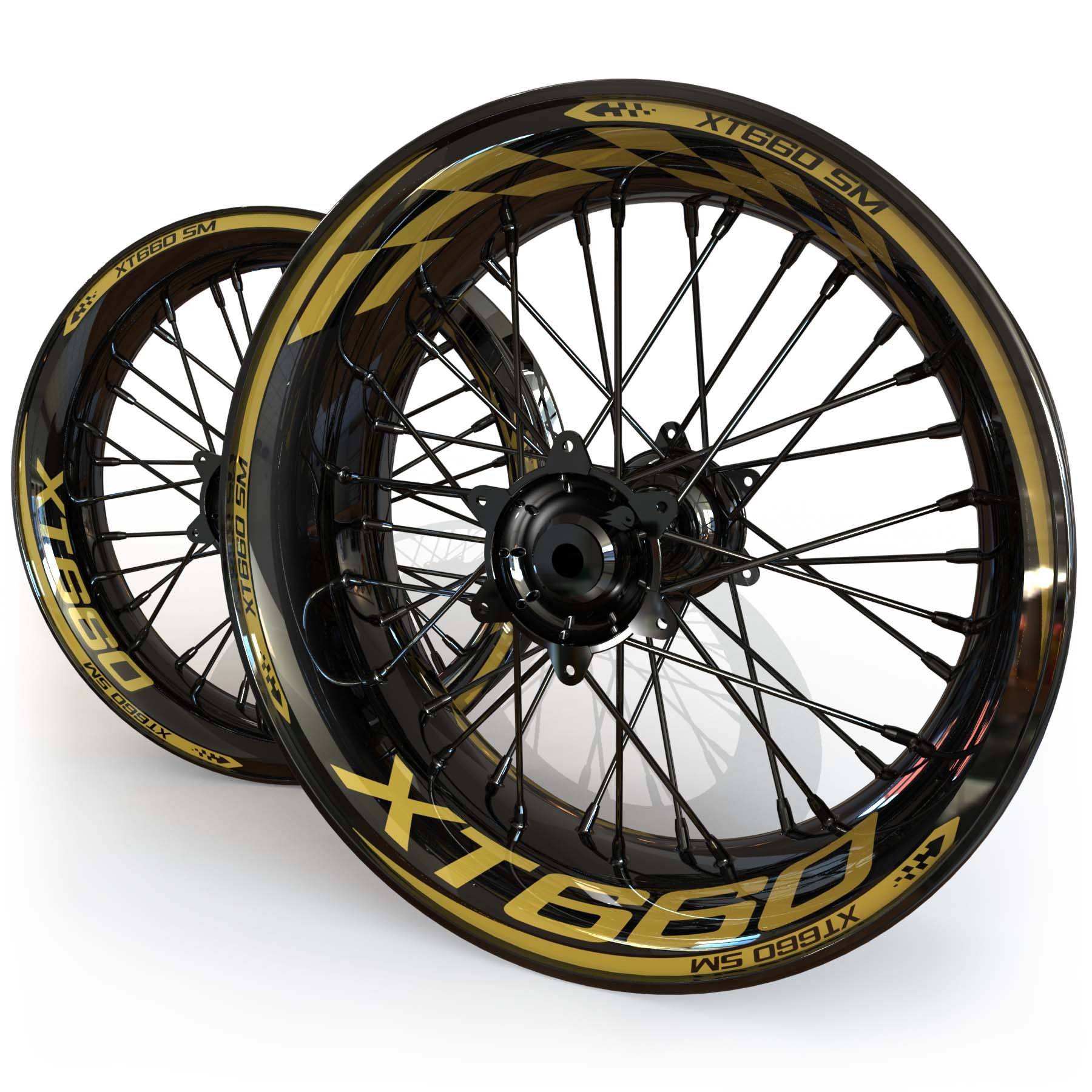 Voertuigdecoratiestickers Motorfiets Velg Set 17 Inch Wiel