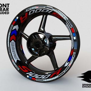 Wheel Stickers for BMW S1000R Rim Tape Motorcycle Decals Graphics 17&quot; liserets Felgenaufkleber Autocollants de jante Rim Stickers