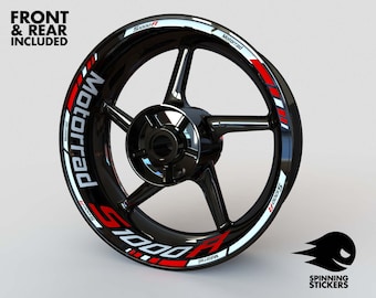 BMW S1000R Motorcycle Wheel Rim Decal Sticker Set – Motorsport Style Stripes For S1000 R