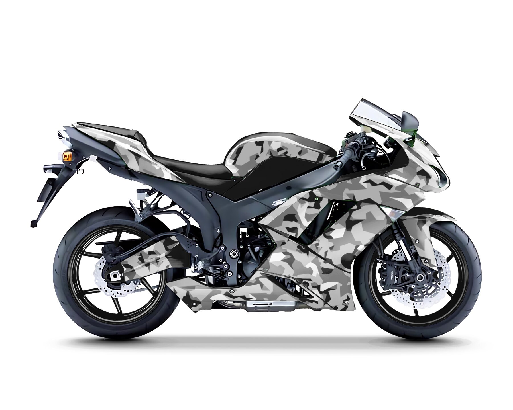ZX-6R 2007-2008用グラフィックキット「Camo」バイク用デカール