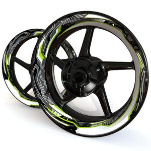 Wheel Stickers &quot;Supercapacitor&quot; Rim Stickers Decals Tape Stripes Graphics liserets Felgenaufkleber Autocollants de jante velg stickers