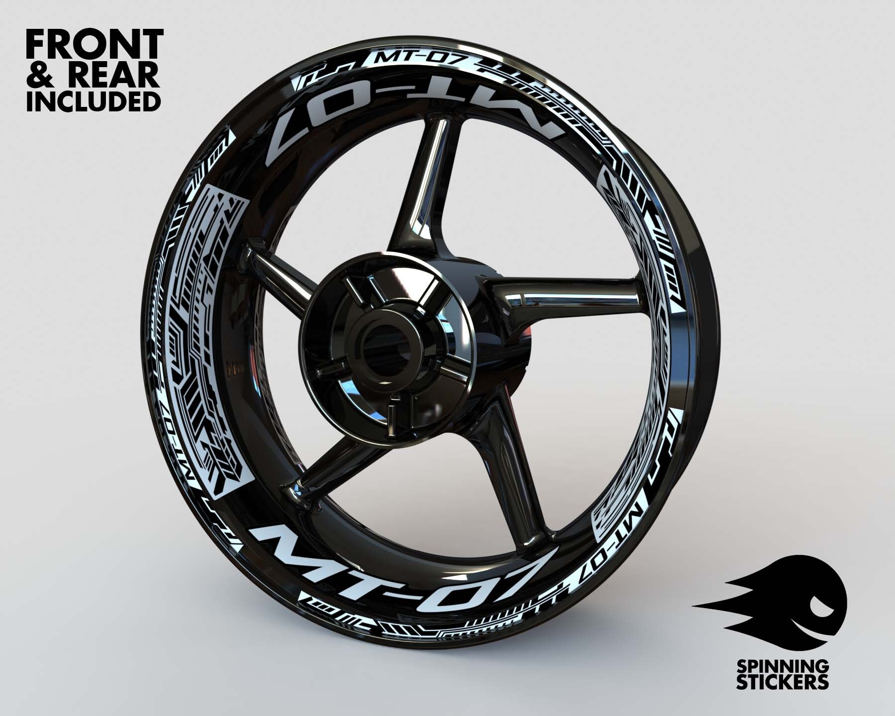 Wheel Stickers for Yamaha MT-07 MT07 Rim Tape Motorcycle